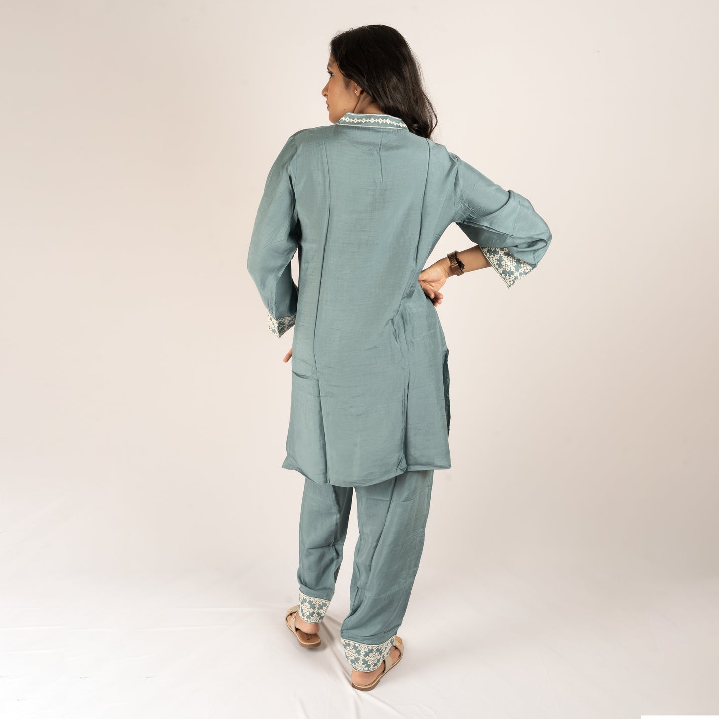 Embroidery silk co-ord set