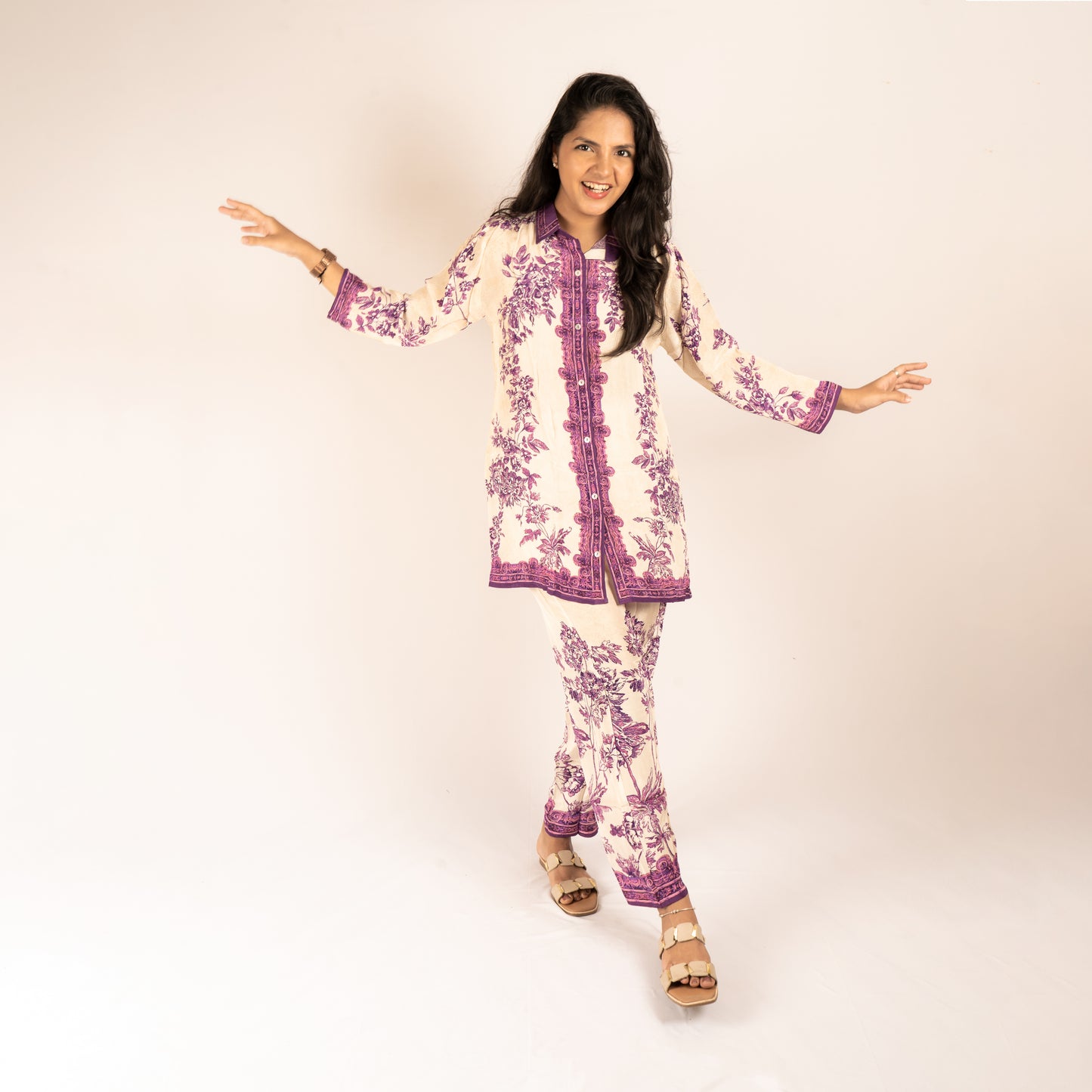 Floral crepe co-ord set