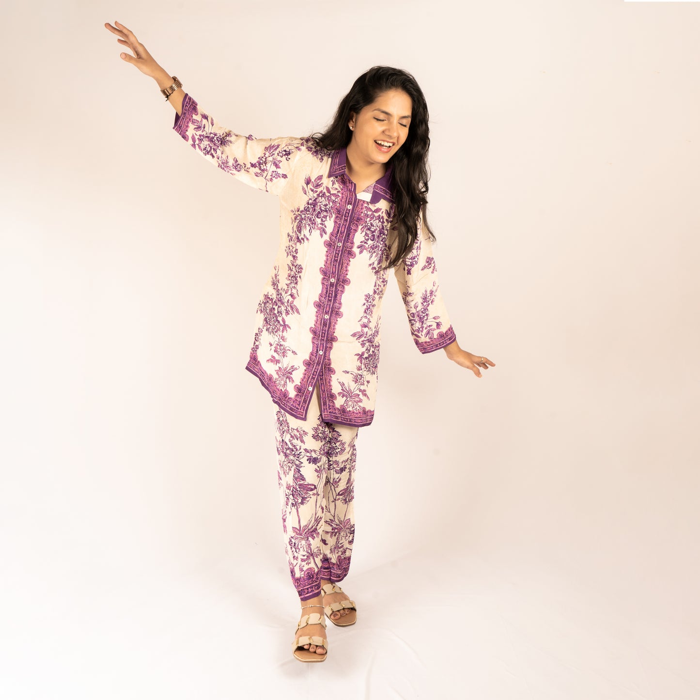 Floral crepe co-ord set