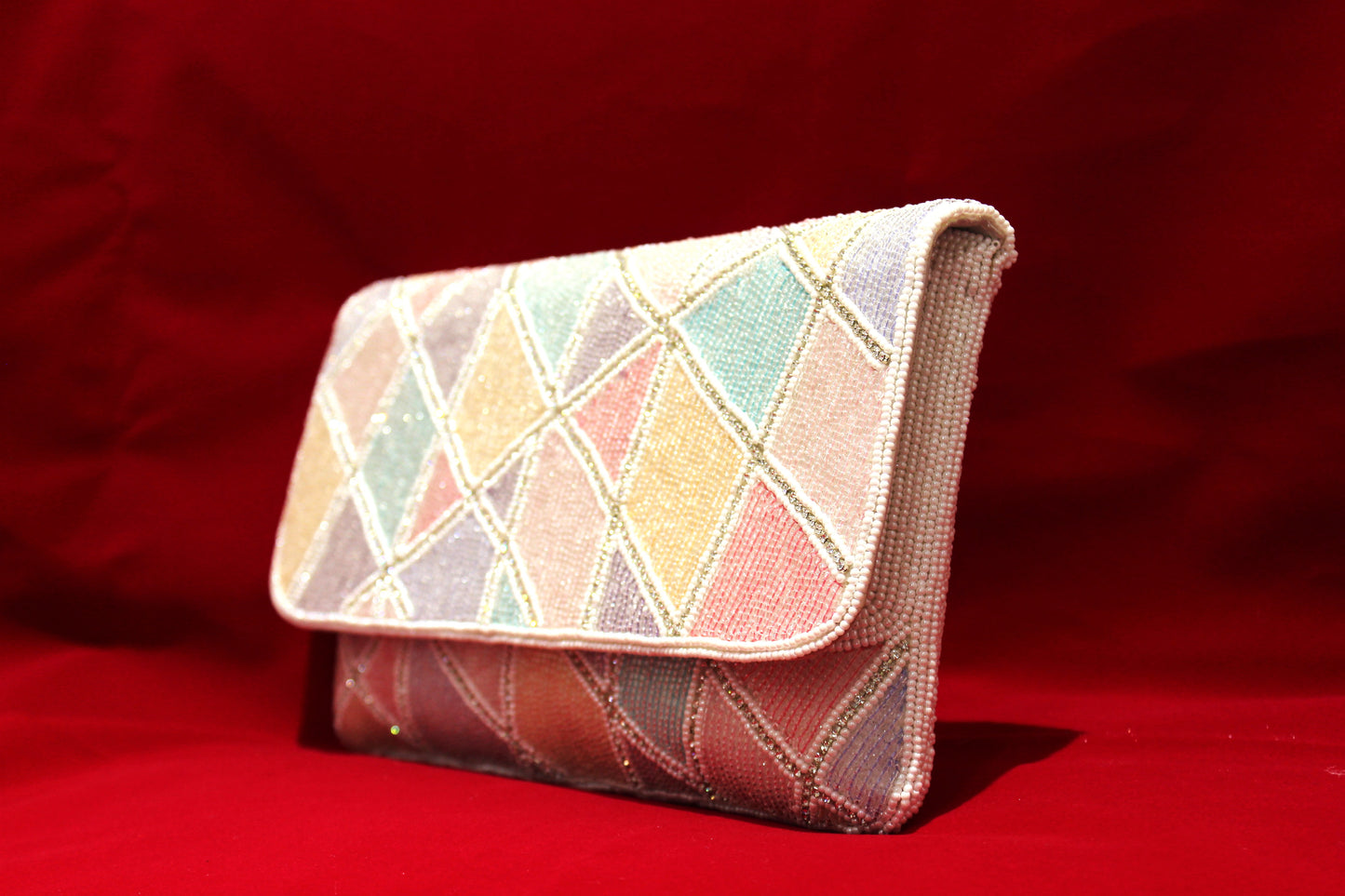 Rose gold Chid work clutch with handle and sling