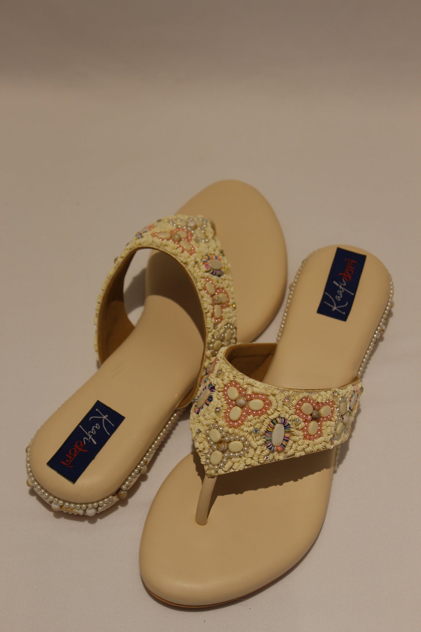 Embroidery,seedand Pearl Work flats