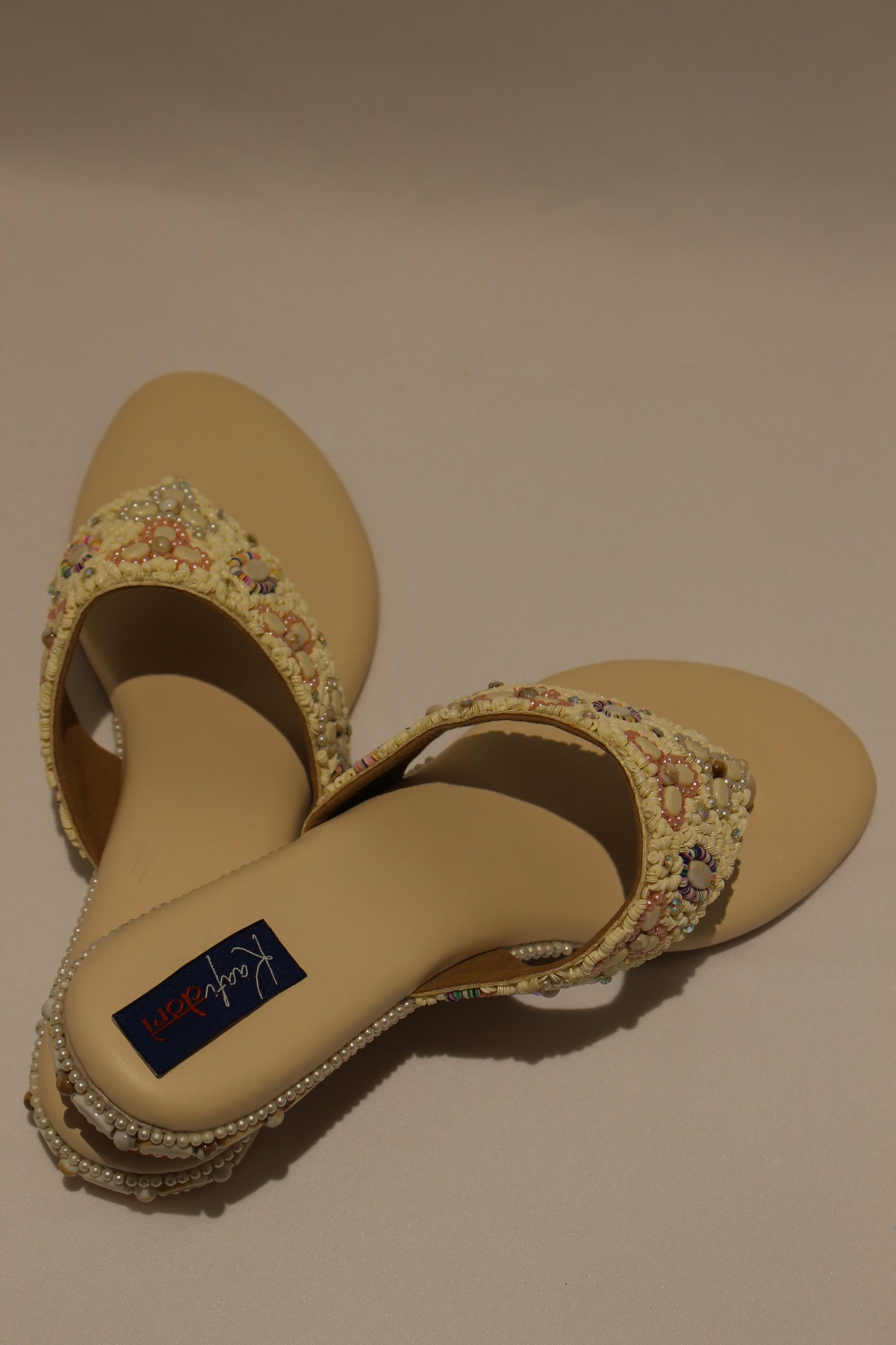 Embroidery,seedand Pearl Work flats