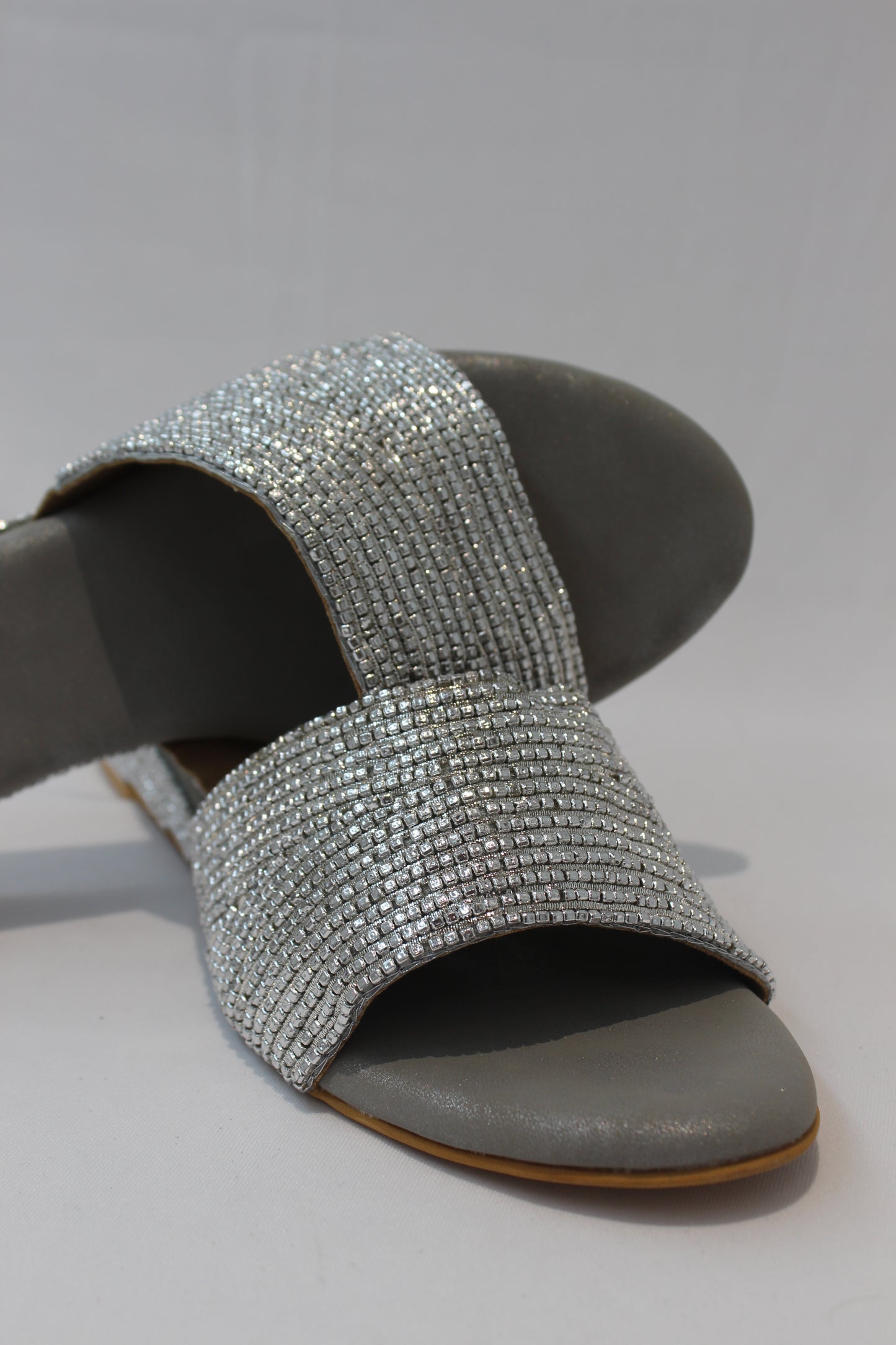 Silver Embellished flats