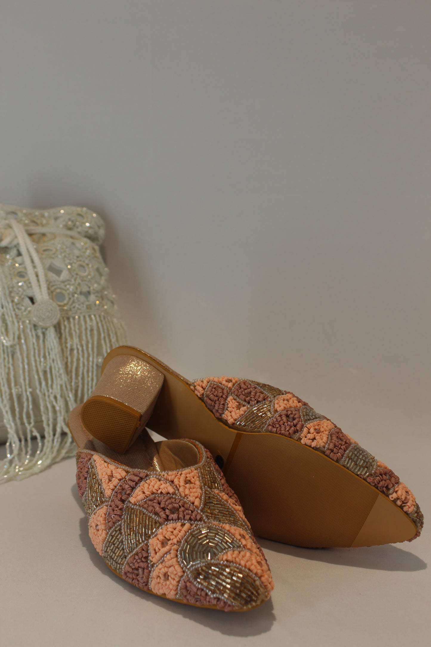 Rose Gold Heel Mojri