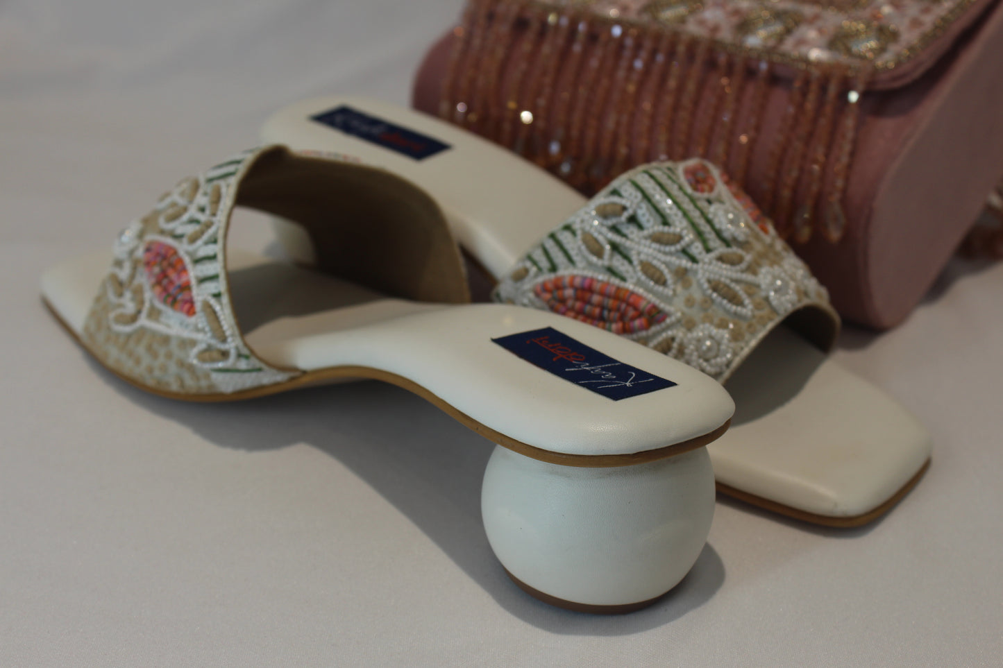 White Block Heal Footwear