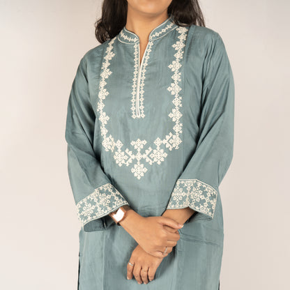 Embroidery silk co-ord set