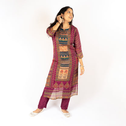 Silk Pakistani suit