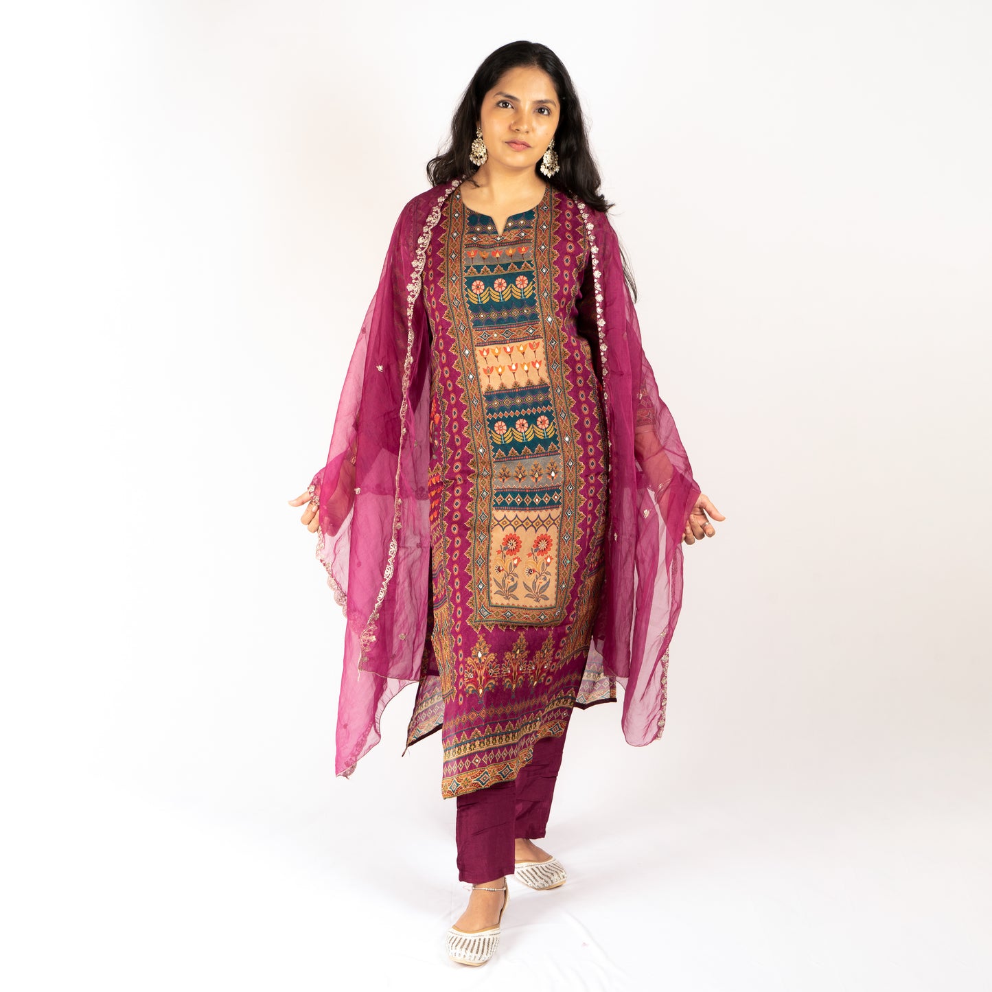Silk Pakistani suit
