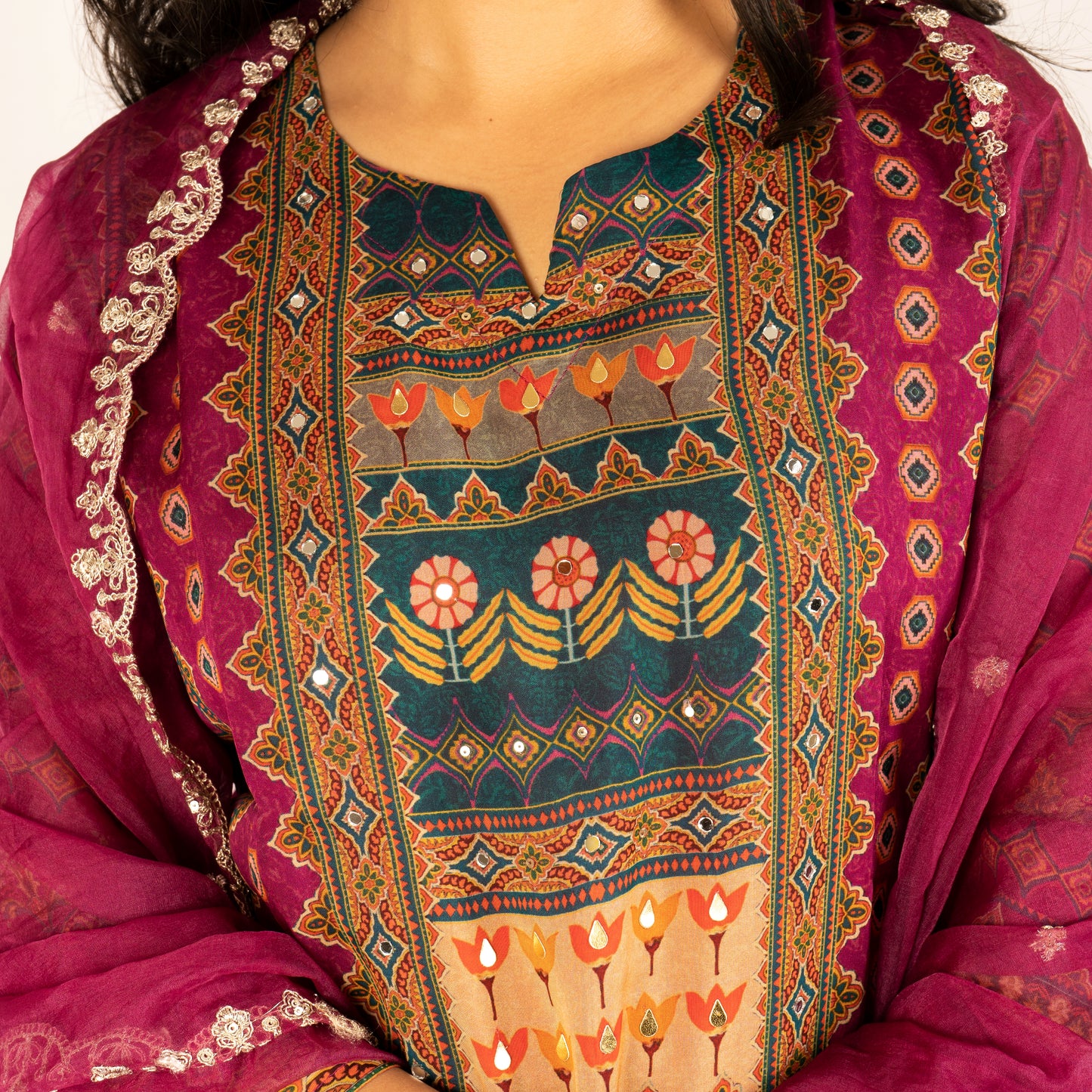 Silk Pakistani suit
