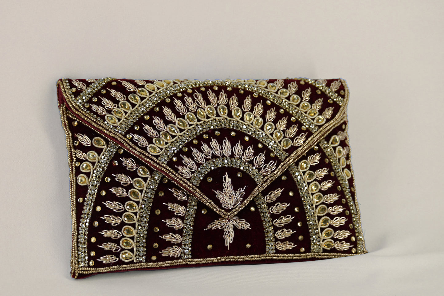 Embellished zardosi work clutch