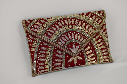 Embellished zardosi work clutch