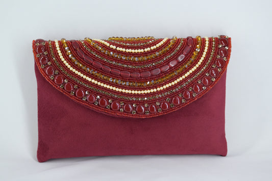 Velvet Clutch with sling