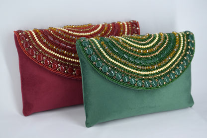 Velvet Clutch with sling