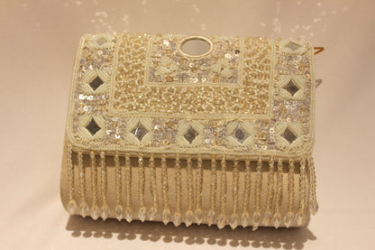 Embellished Hand clutch with sling