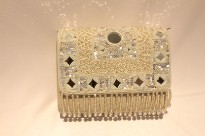 Embellished Hand clutch with sling