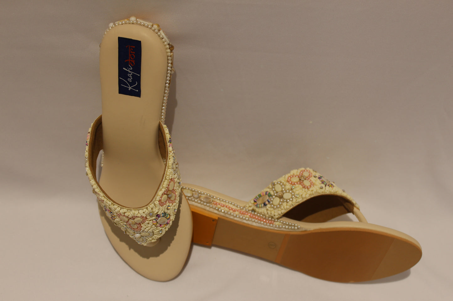 Embroidery,seedand Pearl Work flats