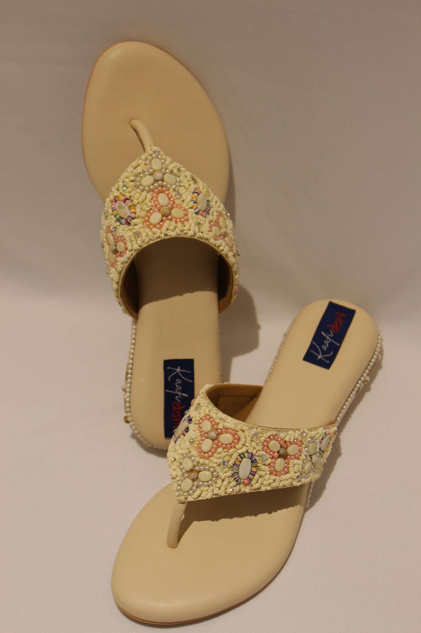 Embroidery,seedand Pearl Work flats