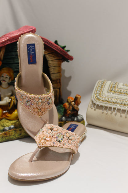 Embroidery, seed and Pearl stone Flats
