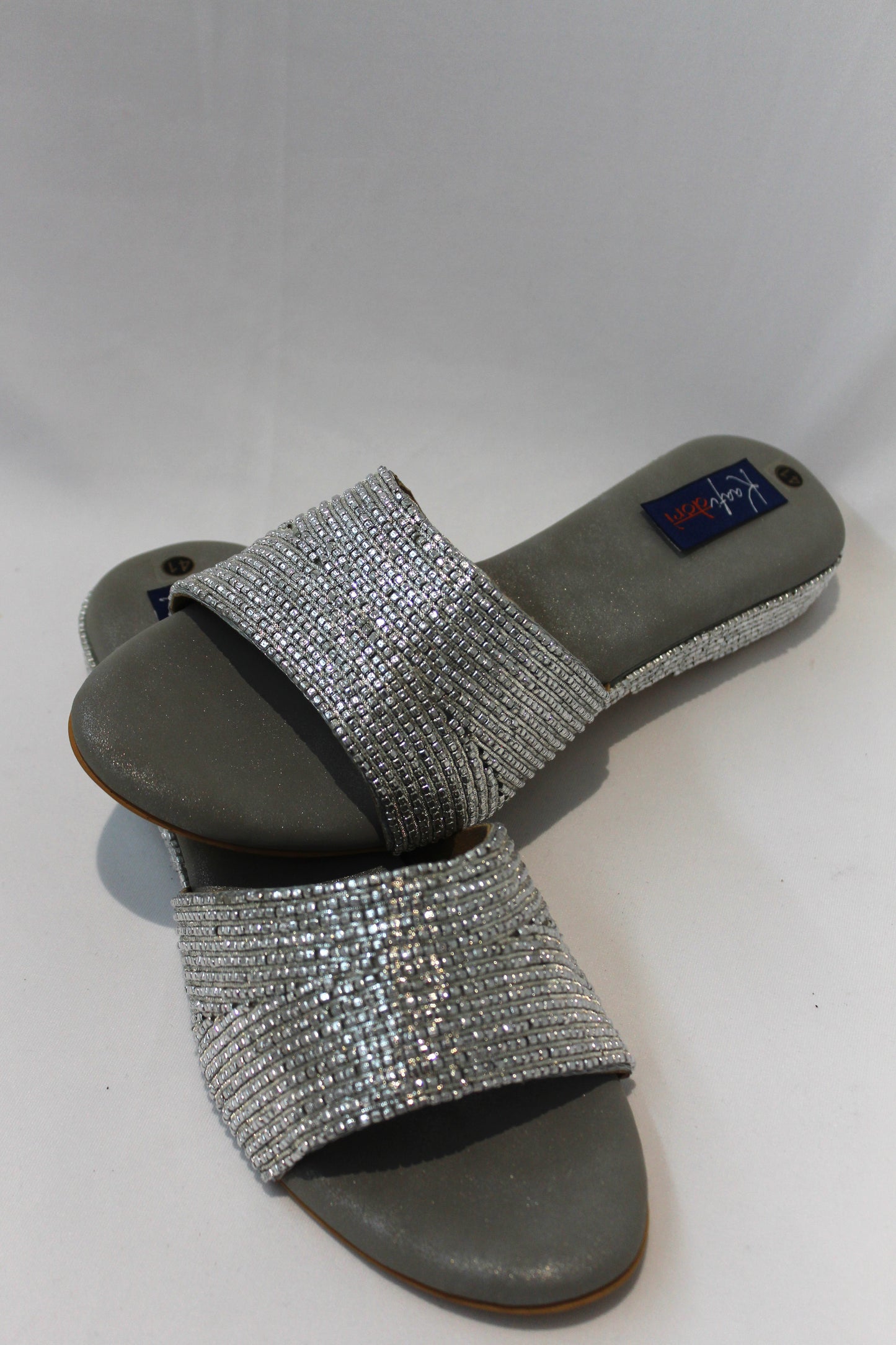 Silver Embellished flats