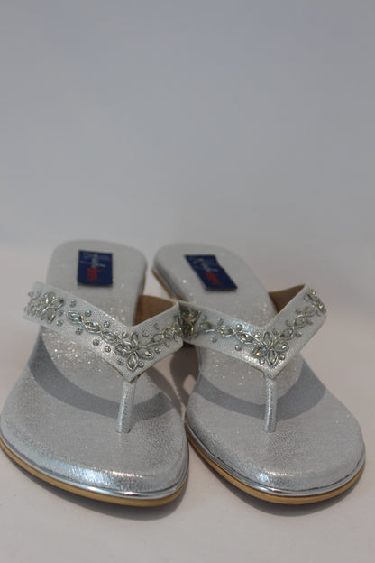 Silver Block Heel Footwear