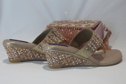 Embellished Rose Gold Footwear